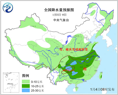 全國降水量預報圖