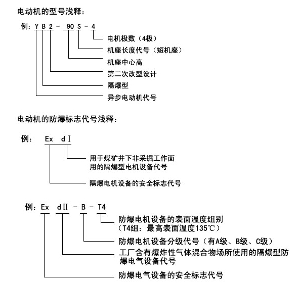 防爆電機(jī)型號解析圖